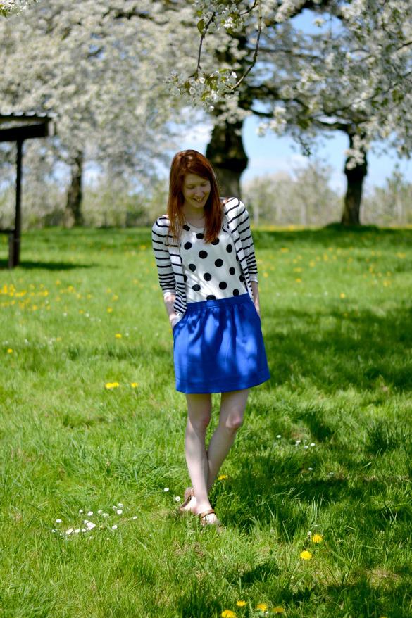 A Pattern mixing classic: polkadots and stripes