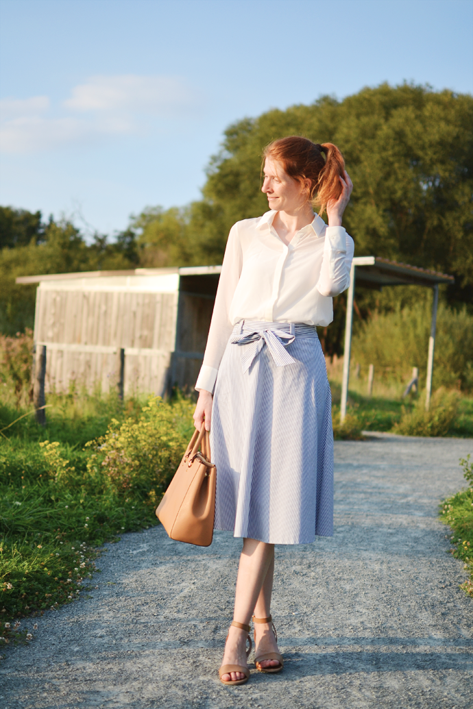 Striped Skirt Outfit