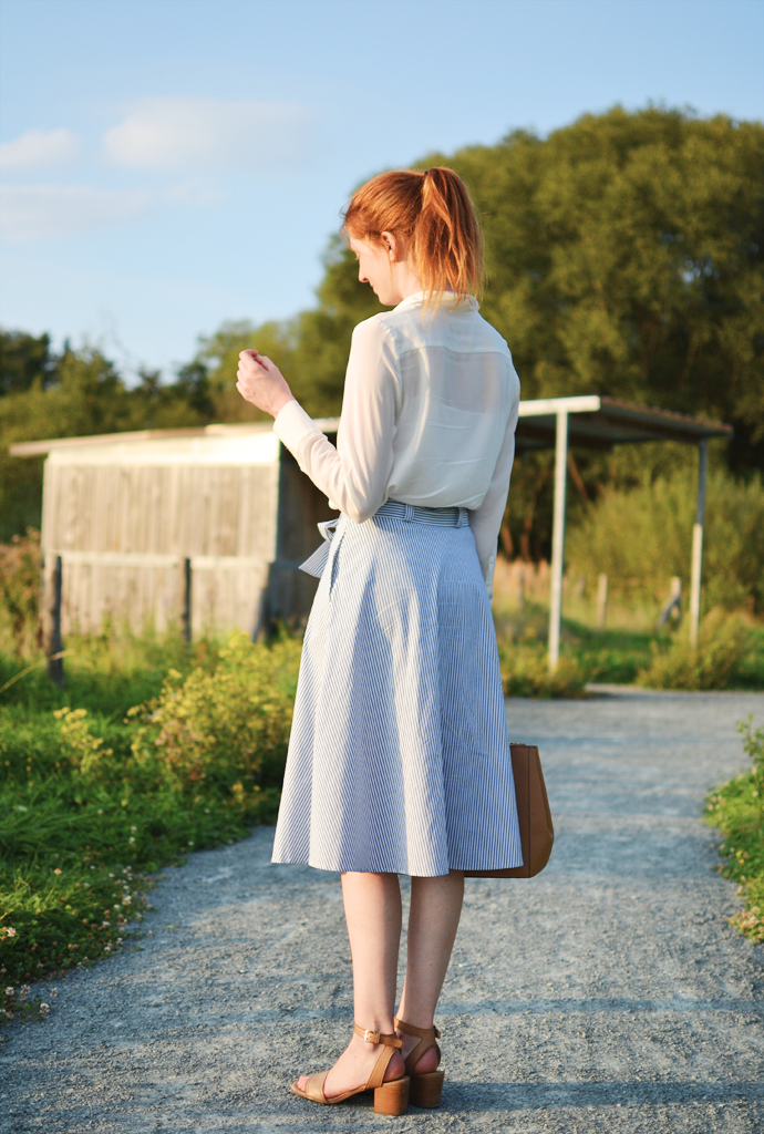 Striped Skirt Outfit