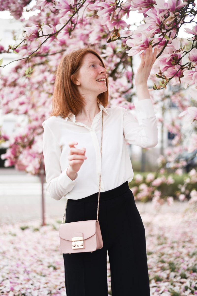 Black culottes outfit