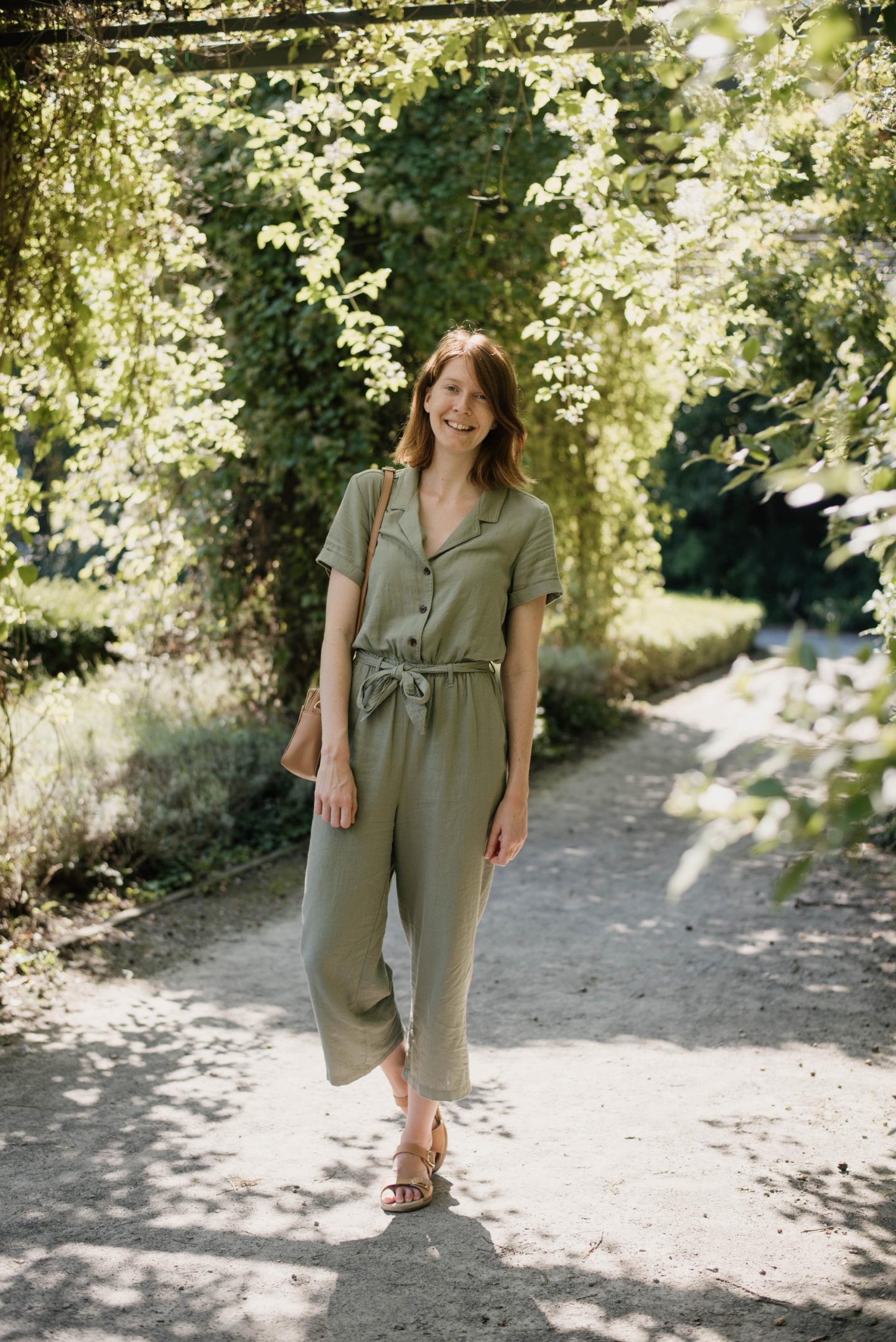 Army green jumpsuit h&m sale