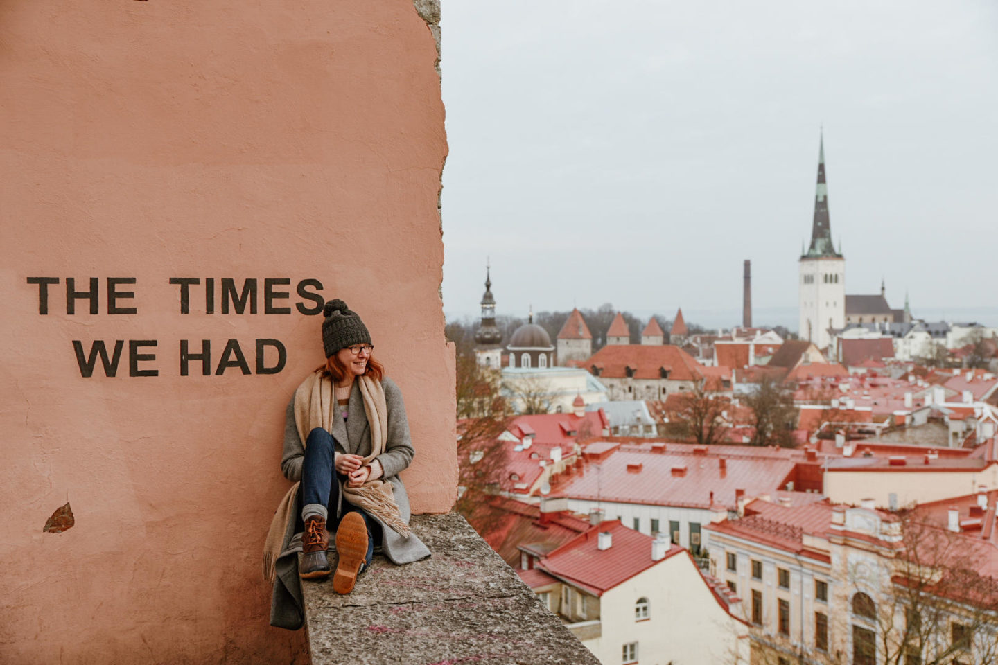 Girl in front of Tallinn The Times We Had Wall