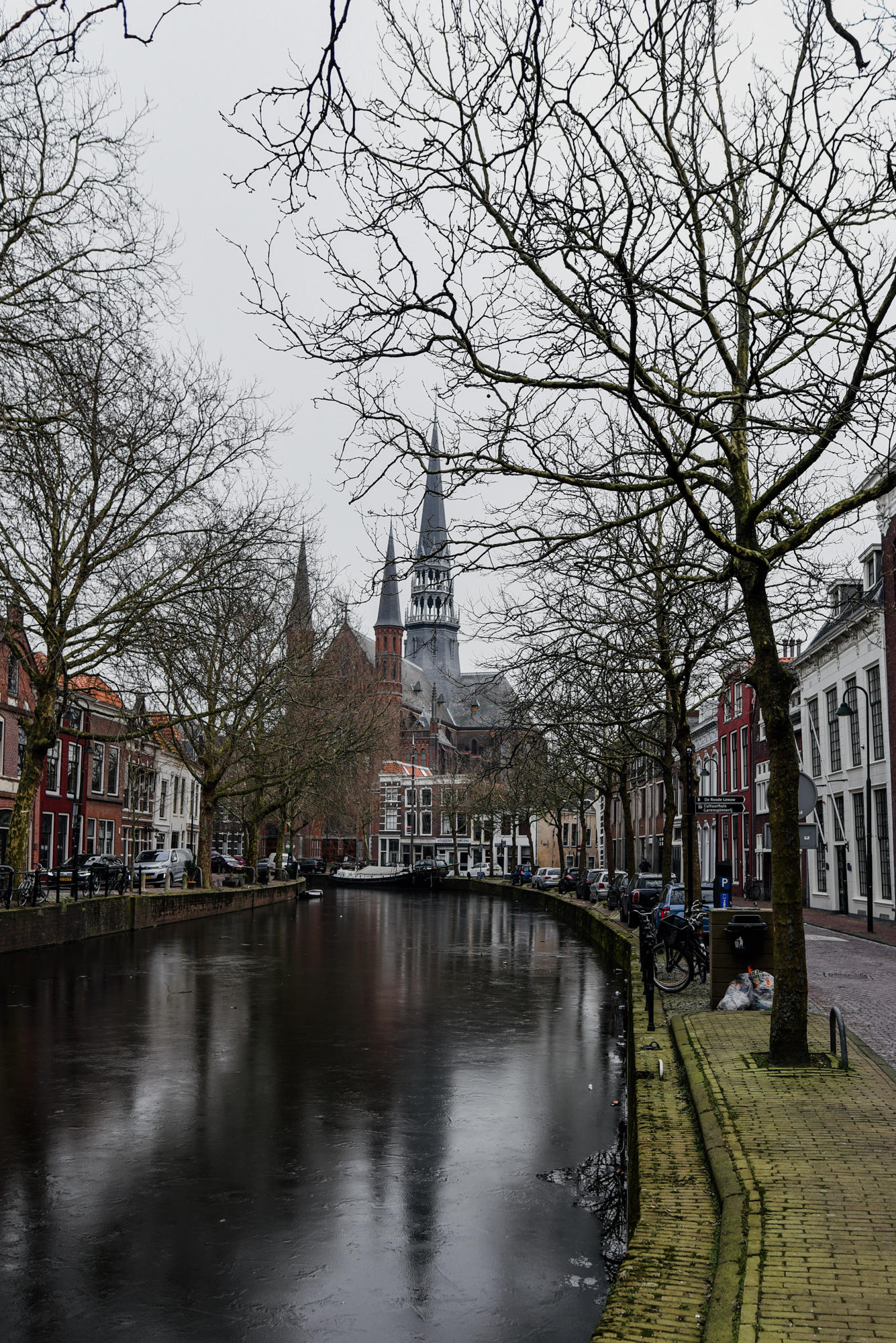 Water Canal views in Gouda The Netherlands