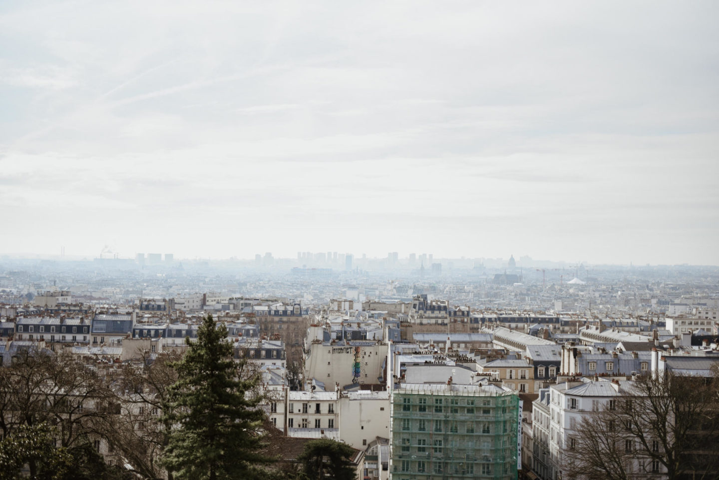 paris skyline from sacre coeur in paris