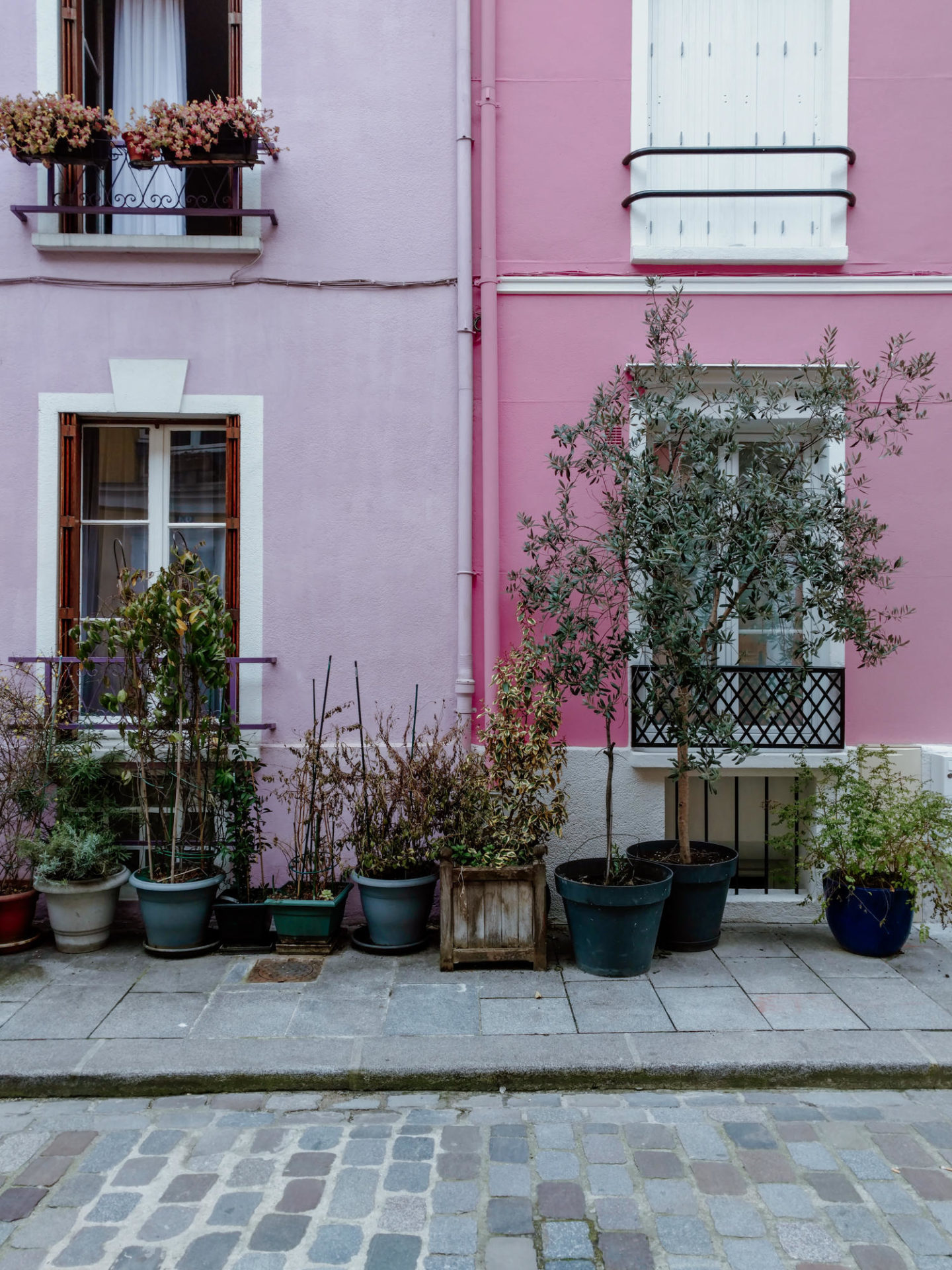 colorful street rue crémieux in paris