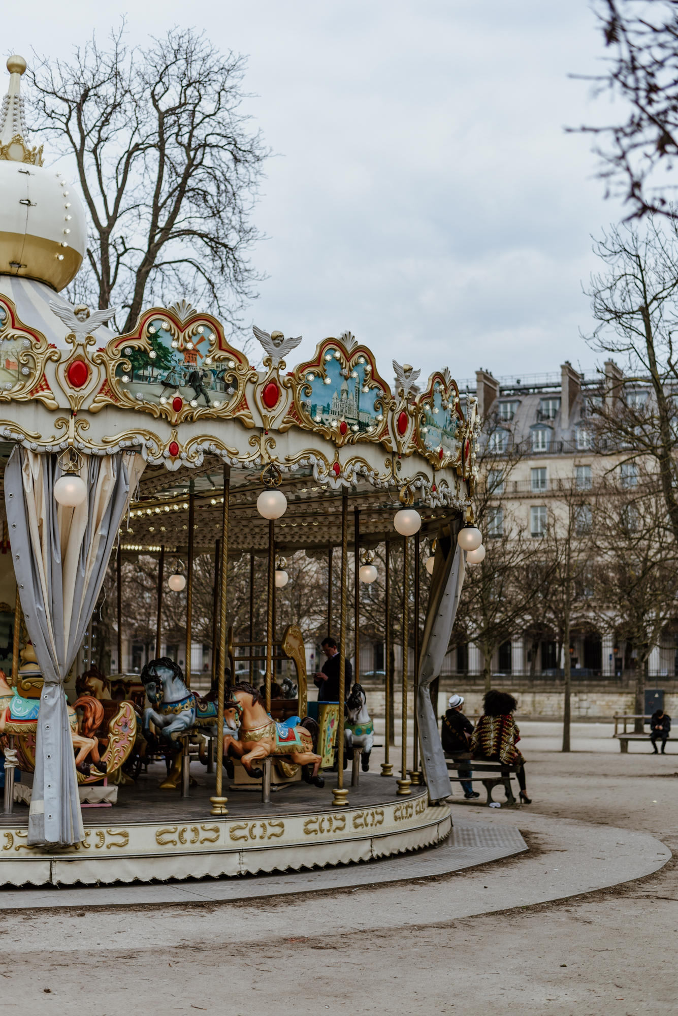 old carousel in Jardin des tuileries