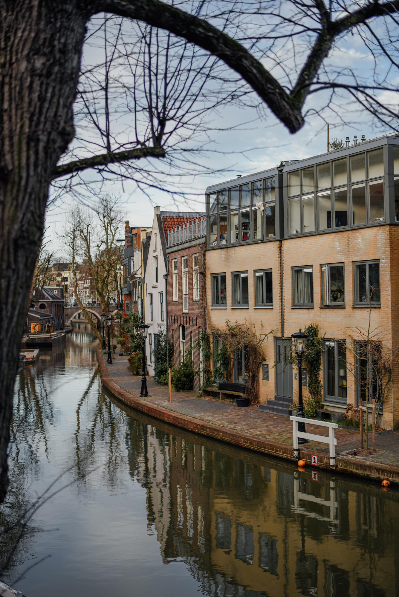 Canal houses in Utrecht The Netherlands