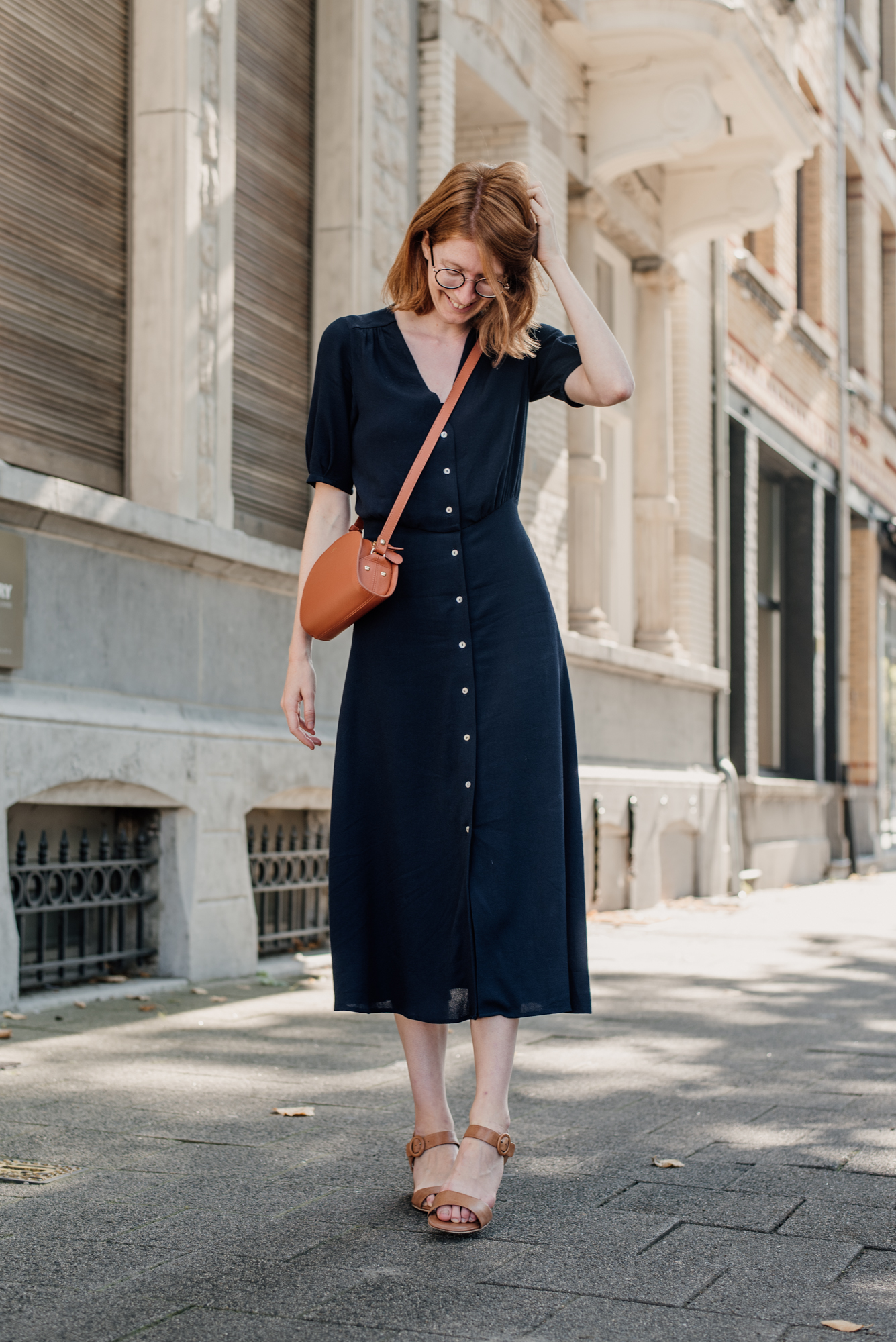 Blue midi clearance dress for wedding